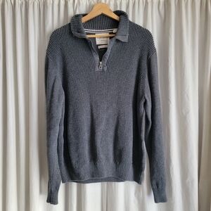 Gray Quarter-Zip Sweater